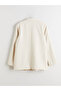 Beige Crepe Women's Blazer Jacket - 7