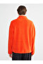 Xside Active Orange Zippered High Collar Long Sleeve Men's Sweatshirt - 4