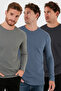 قميص قطني برقبة دائرية قصة ضيقة باسيك 3-pack سويت للرجال SWEAT 5905073S3