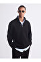 Lcw Vision Brown Zippered Mock Neck Men's Thick Sweatshirt W5L415Z8