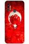 حافظة هاتف متوافقة مع نمط العلم التركي لهاتف Tecno Spark 7T + واقي شاشة - 5847