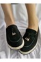 Genuine Leather Black Suede Women's Stylish and Comfortable Loafer Shoes - 2