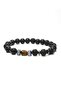 Lava Stone Hematite Tiger Eye Natural Stone Bracelet