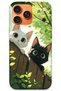 حافظة هاتف متوافقة مع هاتف iPhone 17 Pro Max بنمط قطة + واقي شاشة - 5785
