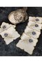 6 Pieces Linen Presentation Napkins Cocktail Napkins Stain-Resistant Fabric Linen Gardenia - 2