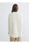 Beige Crew Neck Textured Women's Tunic from Plus-Store - 4