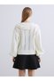 Alita City Farkıyla Xside White Knitwear Women's Cardigan - 4