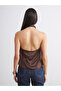 Özmarka New Season Halter Neck Satin Blouse - 4