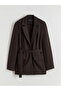 Women's Belted Waist Blazer Jacket - 5