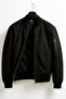 Unisex Oversized New Season Double Pocket Black Bomber Jacket - 5