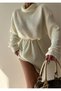 White High Neck Knit Dress - 2