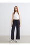 Wide Leg Women's Trousers with Elastic Waist
