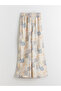 Patterned Girl's Trousers with Elastic Waist