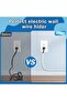 Azonee Wall Cord Hider Self-Adhesive Wire Cover Raceway Cable Management Kit for Walls Flexible PVC - 3