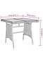 Garden Table Grey 70x70x72 cm Poly Rattan & Solid Acacia Wood - 3