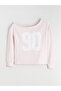 Kayak Neckline Printed Women's Sweatshirt - 5