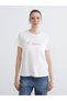 Ecru Crew Neck Atatürk Themed Women's T-Shirt