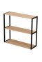 Riyan 3 Tier Wall Shelf - Stylish Walnut/Black Engineered Wood & Metal, 63x20x60cm, 2 Years Warranty - 6