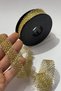 Glitter Gold Ribbon Bundle Decoration 2.5 cm 20 Meters - 2