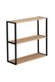 Riyan 3 Tier Wall Shelf - Stylish Walnut/Black Engineered Wood & Metal, 63x20x60cm, 2 Years Warranty