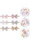 6 Pcs Baby Girls Ribbon Hair Bows Headbands Nylon Elastic - 6