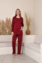 Aria Women's Maternity and Postpartum Nursing Pajama Set with Robe, Striped - 6