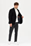 Covin Men's Black Flexible Cotton Blend Mono Collar Slim Fit Sports Blazer Jacket - 7