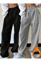 (2 Pieces) Straight-Leg Sweatpants Black-Grey