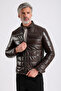 Maroquin Leather Gabriel Men's Inflatable Genuine Leather Coat - 3