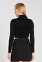 Women's Mock Neck Window Detail Blouse - Black - 5