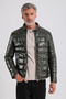 Maroquin Leather Gabriel Men's Inflatable Genuine Leather Coat - 4