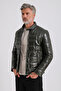 Maroquin Leather Gabriel Men's Inflatable Genuine Leather Coat - 2