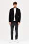 Covin Men's Black Flexible Cotton Blend Mono Collar Slim Fit Sports Blazer Jacket - 8