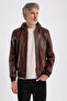 Maroquin Leather Arda Men's Hooded Leather Coat