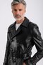 Maroquin Leather Moreno Men's Genuine Leather Trench Coat - 2