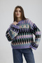 Nordic Pattern Soft Texture Fleece-Lined Knitwear Sweater - 7