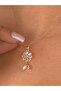 Transparent Zircon Daisy Steel Gold Necklace Non-Tarnish Minimal Thin Chain Gift - 2