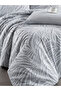 Double Ranforce 100% Cotton Elastic Sheet Duvet Cover Set Gray Mix Pattern |   Premium Quality, Breathable Fabric 200X220 cm (57 Threads) - 4