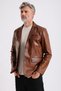 Maroquın Leather Alba Men's Leather Blazer Jacket - 5
