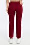 Women's Burgundy 2 Thread Sweatpants with Bottom Pockets Classic Leg-P376 - 4