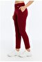 Women's Burgundy 2 Thread Sweatpants with Bottom Pockets Classic Leg-P376 - 3