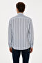 Men's Light Blue Striped Long Sleeve Shirt 50308593-Vr003 - 5