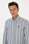Men's Light Blue Striped Long Sleeve Shirt 50308593-Vr003 - 2