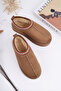 Women's Guaranteed Fur-Lined Lightweight High-Sole Mini Sabo House Slippers Tan - 6