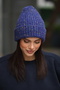 Women's Purple Soft Textured Knitted Winter Beanie Warm Beanie - 3