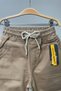 Beige Children's School Trousers with Elastic Waist and Lace-Up - 3