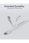 كابل سيركلت بلينك لايت، ٦٠ واط، بطول متر واحد، مضفر بتقنية دي تي واي، من USB-C إلى USB-C - CB-DCC063 أبيض - 4