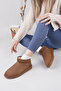 Women's Guaranteed Fur Lined Lightweight Sole Mini Boots Brown - 7