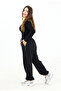 بنطال رياضي نسائي من Harajuku قصة فضفاضة Kıl حواف أسطوانية ذو أرجل واسعة قابلة للتعديل - 3