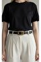 Women's Square Antique Plated Buckle Belt - 3